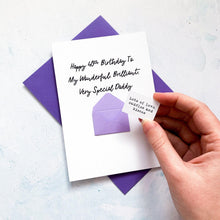 Load image into Gallery viewer, Very Special Daddy Birthday Card, Any Age Dad Card, Dad Birthday Card, Male Birthday Card, Birthday card for him, Personalised Card, For him