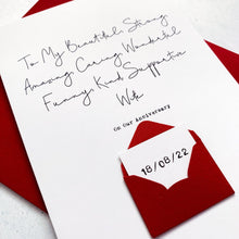 Load image into Gallery viewer, To My Beautiful Wife Anniversary Card, Wife Anniversary Card, Partner Anniversary Card, Anniversary card for Wife, Personalised Wife Card