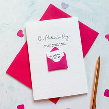 Load image into Gallery viewer, Personalised 'In My Heart' Mother's Day Envelope Card – Personalised Mum Card – Card for Grandma – Mother's Day card for mummy