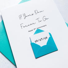 Load image into Gallery viewer, 17th Anniversary Card, 17 Years Down, Husband Anniversary Card, Boyfriend Anniversary Card, Anniversary card for Wife, Personalised
