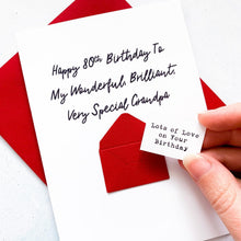 Load image into Gallery viewer, Very Special Grandpa Birthday Card, Any Age Card, Dad Birthday Card, Male Birthday Card, Birthday card for him, Personalised Card, For him
