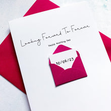 Load image into Gallery viewer, Looking Forward To Forever Wedding Card, Wedding Card for husband, Wedding Card for Wife, Husband to be card, Wife to be card, For Fiancee