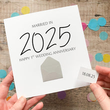 Load image into Gallery viewer, Personalised 1st Anniversary Card, Wedding Anniversary Card for Couple, Romantic Gift for them, First Anniversary Gift, Special Couple Card