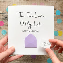 Load image into Gallery viewer, Fiancé Birthday Card, Card for Boyfriend, Love of My Life, Partner Card, Card for Husband, Personalised Card for Him, Special Age,