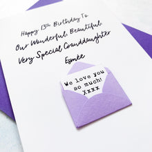 Load image into Gallery viewer, Our Very Special Granddaughter Birthday Card, Child Birthday Card, Female Birthday Card, Birthday card for her, Personalised Card, For Her