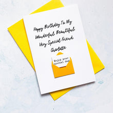 Load image into Gallery viewer, Personalised Very Special Friend Birthday Card, Handmade Keepsake Gift For Her, Personalised Custom Greeting Card, Milestone, Female Friend