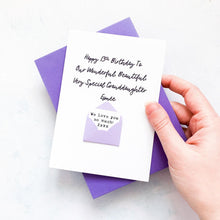 Load image into Gallery viewer, Our Very Special Granddaughter Birthday Card, Child Birthday Card, Female Birthday Card, Birthday card for her, Personalised Card, For Her