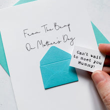 Load image into Gallery viewer, From the Bump on Mother's Day Card, Personalised Mother's Day Card, Card for Mum to be, Mother's Day UK, Mummy on Mother's Day