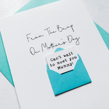 Load image into Gallery viewer, From the Bump on Mother's Day Card, Personalised Mother's Day Card, Card for Mum to be, Mother's Day UK, Mummy on Mother's Day