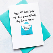 Load image into Gallery viewer, Very Special Friend Birthday Card, Any Age, Friend Birthday Card, Friend Birthday Card, Birthday card for friend, Personalised Card, For Her