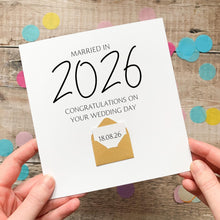 Load image into Gallery viewer, Wedding Card, Congratulations On Your Wedding Day, For Son, For Daughter, Card for Friends, 2026 Wedding, Personalised Card for Them