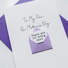 Load image into Gallery viewer, Nan on Mother's Day Card, Personalised Mother's Day Card, Card for Grandma, Mothering Sunday, Mother's Day UK, Granny on Mother's Day