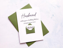 Load image into Gallery viewer, Personalised Birthday Card for Husband, Romantic Card for Him, Handmade Husband Birthday Card, For Partner, Special Card for Husband