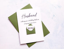 Load image into Gallery viewer, Personalised Birthday Card for Husband, Romantic Card for Him, Handmade Husband Birthday Card, For Partner, Special Card for Husband