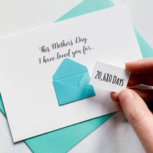 Load image into Gallery viewer, Days Mother's Day Card, Mother's Day UK, Mothering Sunday Card, Card for Mum, Card for Grandma, Personalised Mother's Day Card, Mum Card