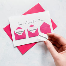 Load image into Gallery viewer, Personalised Reasons I Love You Mum Card, Mum Mother's Day Card, Card for mum, Mother's Day card for Mummy, Mothering Sunday card, To My Mum