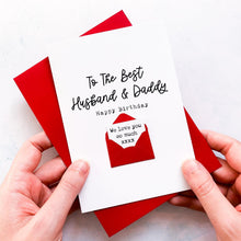Load image into Gallery viewer, My Husband &amp; Daddy Birthday Card, Husband Birthday Card, Partner Birthday Card, Card for Husband, Personalised Daddy Card, Special Age