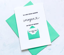 Load image into Gallery viewer, Very Special Daughter Birthday Card, To my daughter, Special Age, For child, Female adult, Personalised Handmade Keepsake, Gift for Her