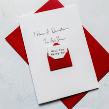 Load image into Gallery viewer, Marry Me Proposal Card, Will you marry me, Proposal card, Marry me card, proposal card, card for girlfriend, card for fiancee, Be my wife
