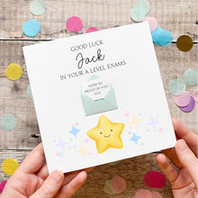 Load image into Gallery viewer, Personalised Good Luck Exams Card, A Levels, GCSE, We're Proud Of You, Personalised Gift, For Son, Daughter, Granddaughter, Grandson