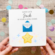 Load image into Gallery viewer, Personalised Good Luck Exams Card, A Levels, GCSE, We're Proud Of You, Personalised Gift, For Son, Daughter, Granddaughter, Grandson