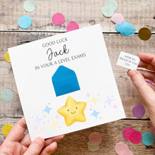 Load image into Gallery viewer, Personalised Good Luck Exams Card, A Levels, GCSE, We're Proud Of You, Personalised Gift, For Son, Daughter, Granddaughter, Grandson