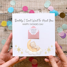 Load image into Gallery viewer, Personalised Father's Day Card From The Bump, Daddy to be Card, Personalised Gift for Daddy, Handmade Keepsake, 3D Card