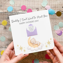 Load image into Gallery viewer, Personalised Father's Day Card From The Bump, Daddy to be Card, Personalised Gift for Daddy, Handmade Keepsake, 3D Card