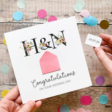 Load image into Gallery viewer, Wedding Card, Congratulations On Your Wedding Day, Special Couple Card, Married in 2026, Personalised Card for Couple, Wedding Date Gift