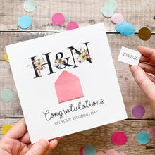 Load image into Gallery viewer, Wedding Card, Congratulations On Your Wedding Day, Special Couple Card, Married in 2026, Personalised Card for Couple, Wedding Date Gift