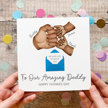 Load image into Gallery viewer, Personalised Father's Day Card, To Our Amazing Daddy, Fist Bump, Personalised Gift for Daddy, From Children