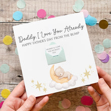 Load image into Gallery viewer, Personalised Father's Day Card From The Bump, Love You Already, Daddy to be Card, Personalised Gift for Daddy, Handmade Keepsake, 3D Card