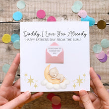 Load image into Gallery viewer, Personalised Father's Day Card From The Bump, Love You Already, Daddy to be Card, Personalised Gift for Daddy, Handmade Keepsake, 3D Card