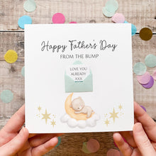 Load image into Gallery viewer, Father's Day Card From The Bump, Daddy to be Card, Personalised Gift for Daddy, Handmade Keepsake, 3D Card