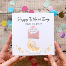 Load image into Gallery viewer, Father's Day Card From The Bump, Daddy to be Card, Personalised Gift for Daddy, Handmade Keepsake, 3D Card