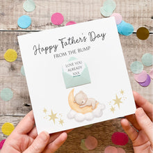 Load image into Gallery viewer, Father's Day Card From The Bump, Daddy to be Card, Personalised Gift for Daddy, Handmade Keepsake, 3D Card