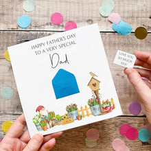 Load image into Gallery viewer, Personalised Father's Day Card For Dad, Personalised Gift for Him, Handmade Keepsake, 3D Card, Garden theme for Gardener with Gnome