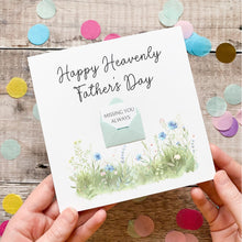 Load image into Gallery viewer, A person is holding a card with a floral design and the text "Happy Father's Day" written on it.