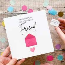 Load image into Gallery viewer, Birthday Card For Special Friend: Thoughtful Card For Her - Personalised, Handmade 3D Design, Custom Keepsake Gift, Sentimental Verse