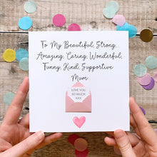 Load image into Gallery viewer, Thoughtful Card For Mum: Birthday Card For Her - Personalised, Handmade 3D Design, Custom Keepsake Gift, Sentimental Verse, 50th, 60th, 70th