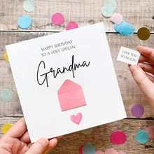 Load image into Gallery viewer, Birthday Card For Special Grandma: Thoughtful Card For Her - Personalised, Handmade 3D Design, Custom Keepsake Gift, Sentimental Verse