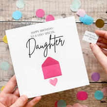 Load image into Gallery viewer, Birthday Card For Daughter: Thoughtful Card For Her - Personalised, Handmade 3D Design, Custom Keepsake Gift, Sentimental Verse, Any Age