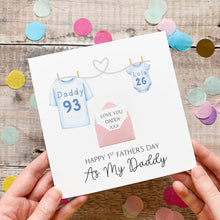 Load image into Gallery viewer, Daddy's 1st Father's Day Card From Baby, Personalised Gift From Newborn, Cute Handmade Keepsake, Sentimental First Time Dad Gift
