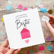 Load image into Gallery viewer, Birthday Card For Bestie: Thoughtful Card For Her - Personalised, Handmade 3D Design, Custom Keepsake Gift, Sentimental Verse