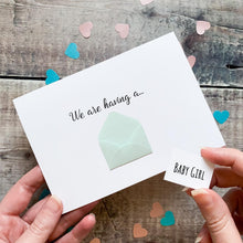 Load image into Gallery viewer, Personalised Baby Gender Reveal - Custom Gender Reveal Card With Envelope Options
