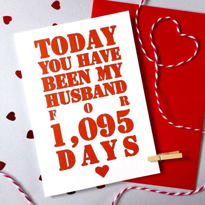 Husband Days Anniversary Card