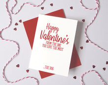 Load image into Gallery viewer, Valentine&#39;s Day card from Dog Cat – Personalised Valentine&#39;s Fur Baby Card – Card for wife husband from pet - dog valentine&#39;s card