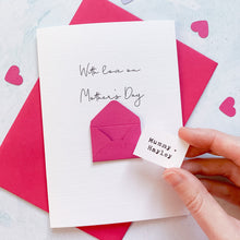 Load image into Gallery viewer, Personalised &#39;With Love&#39; Mother&#39;s Day Envelope Card– Personalised Mum Card – Card for Grandma – Mother&#39;s Day card for mummy