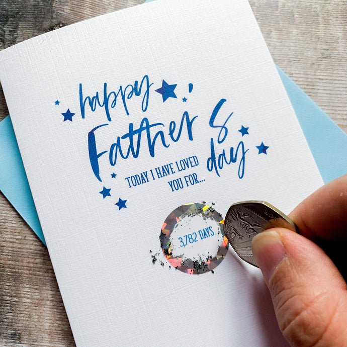 Scratch Off Father's Day Card, Father's Day UK, Father's Day Card for Husband, Father's Day Card Personalised, Scratch to reveal
