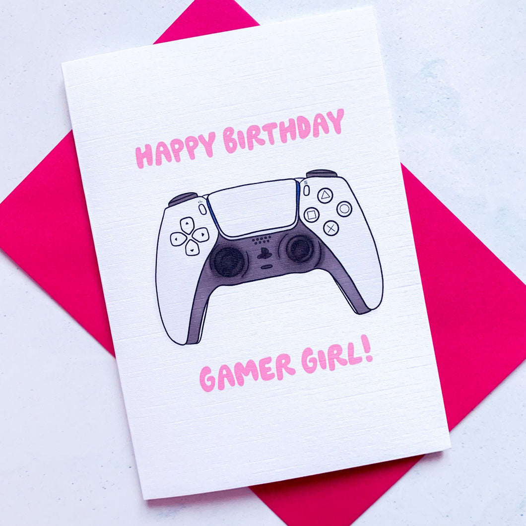 Gamer Girl Birthday Card, Birthday Card for her, Birthday card for girlfriend, Birthday card for daughter, Birthday card for sister